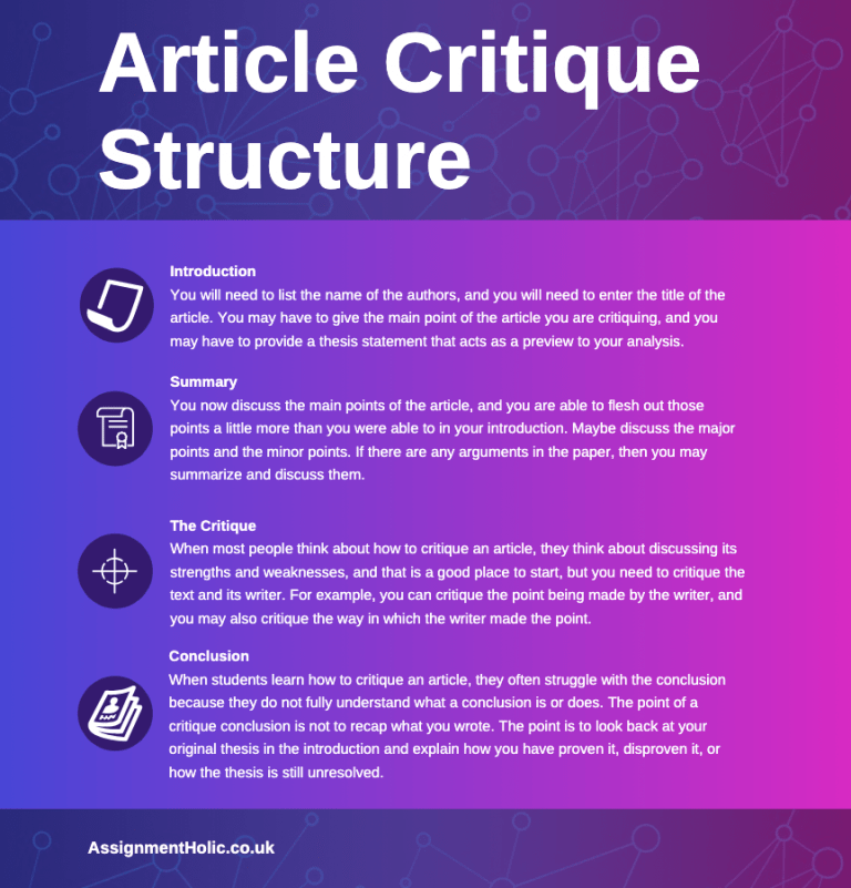 how to write a critique paper on an article