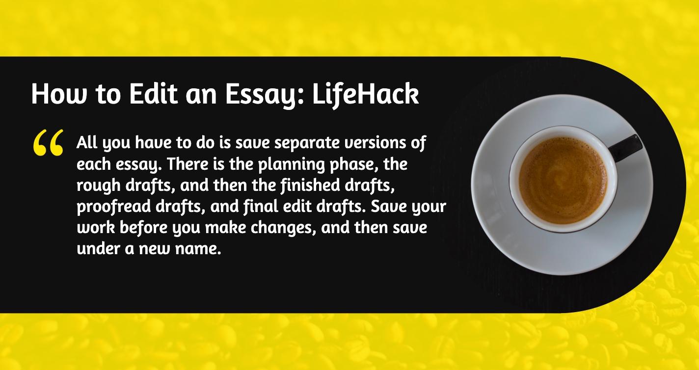 how to edit an essay